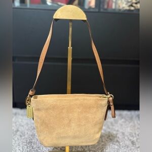 Coach Vintage Legacy Mini Satchel Camel Suede